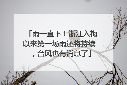 雨一直下！浙江入梅以来第一场雨还将持续，台风也有消息了