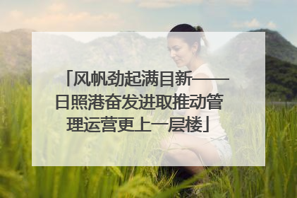 风帆劲起满目新——日照港奋发进取推动管理运营更上一层楼