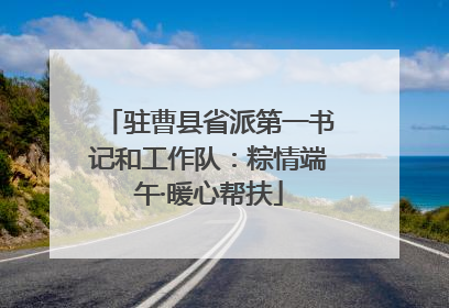 驻曹县省派第一书记和工作队：粽情端午·暖心帮扶