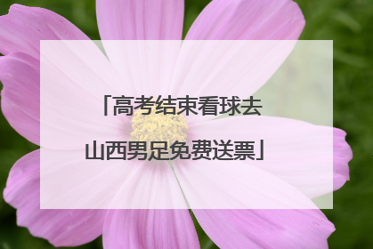高考结束看球去 山西男足免费送票
