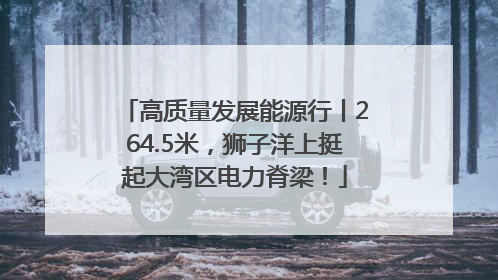 高质量发展能源行丨264.5米，狮子洋上挺起大湾区电力脊梁！
