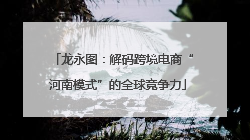 龙永图：解码跨境电商“河南模式”的全球竞争力