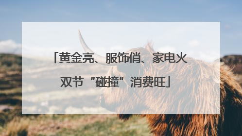 黄金亮、服饰俏、家电火 双节“碰撞”消费旺