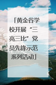 黄金谷学校开展“三亮三比”党员先锋示范系列活动
