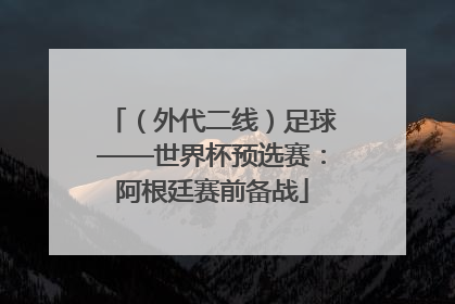 （外代二线）足球——世界杯预选赛：阿根廷赛前备战