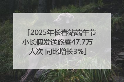 2025年长春站端午节小长假发送旅客47.7万人次 同比增长3%