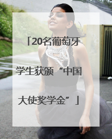 20名葡萄牙学生获颁“中国大使奖学金”