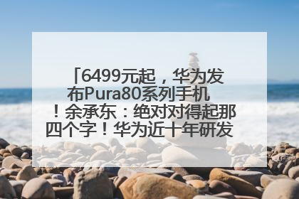 6499元起，华为发布Pura80系列手机！余承东：绝对对得起那四个字！华为近十年研发投入12490亿元