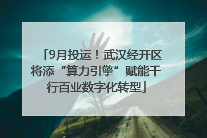 9月投运！武汉经开区将添“算力引擎”赋能千行百业数字化转型